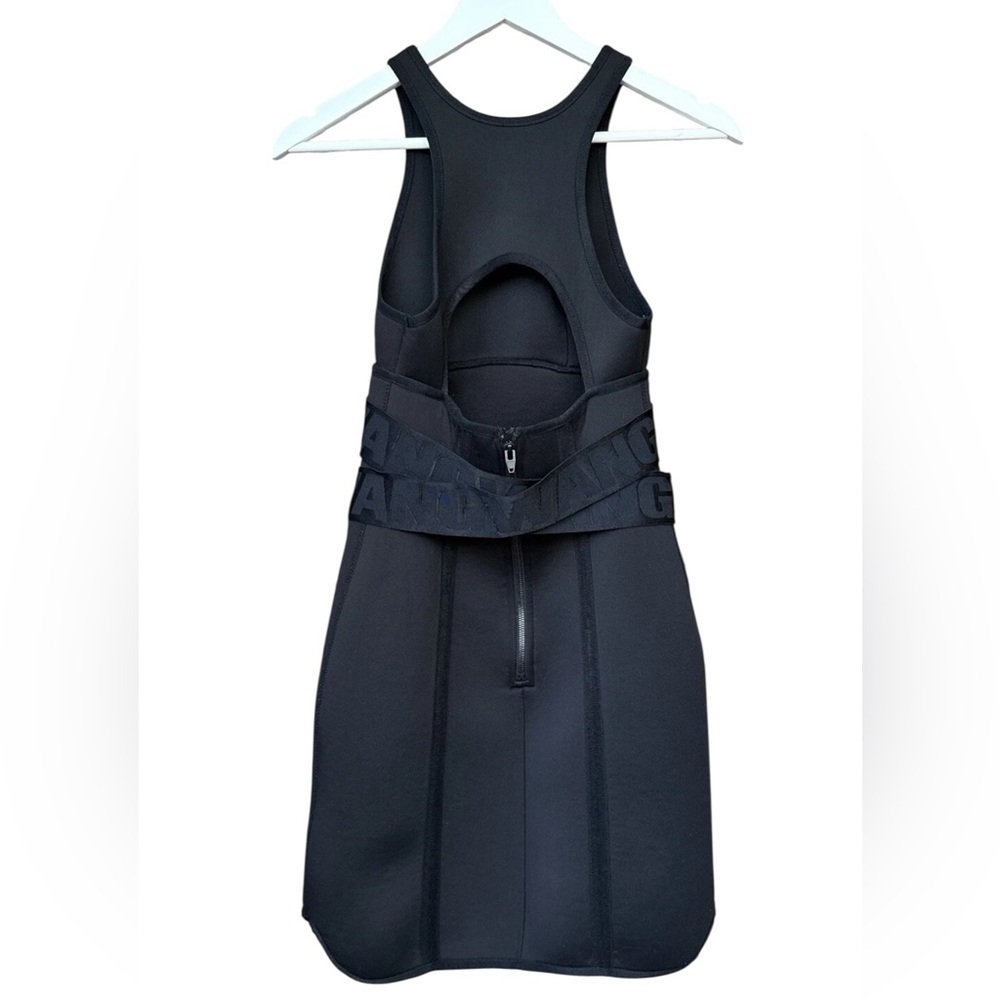 Alexander Wang x H&M black sleeveless logo scuba mini dress night out bodycon - Picture 3 of 11